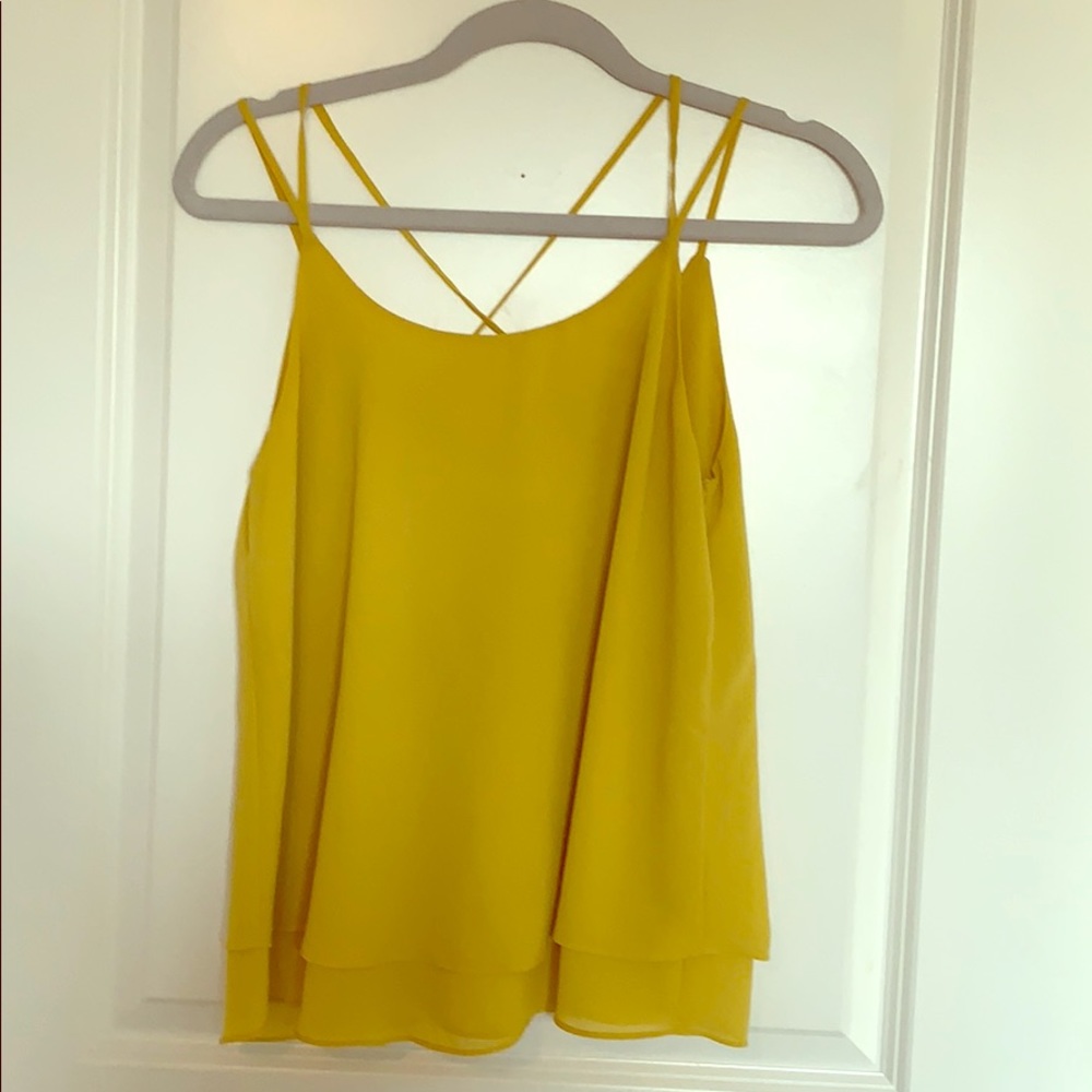 Yellow Tank Top with Strappy Back